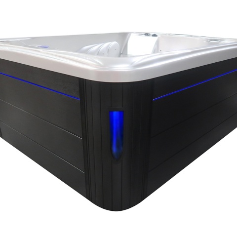 JACUZZI OGRODOWE WANNA SPA705 BIAŁA PERŁA OBUDOWA ANTRACYT 210x170 CM