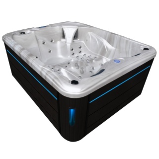 JACUZZI OGRODOWE WANNA SPA705 CAPPUCCINO OBUDOWA ANTRACYT 210x170 CM
