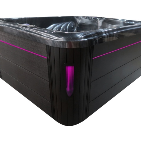 JACUZZI OGRODOWE WANNA SPA705 CZARNA FALA OCEANU OBUDOWA ANTRACYT 210x170 CM