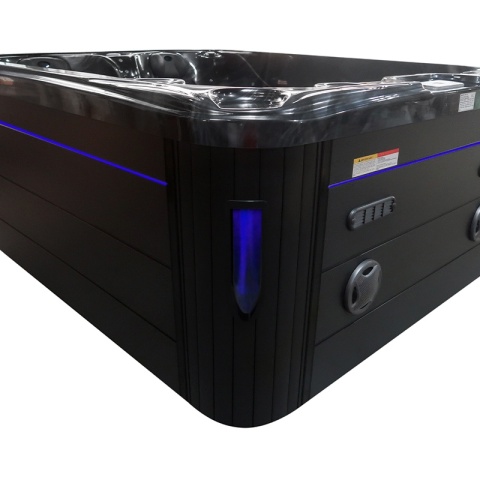 JACUZZI OGRODOWE WANNA SPA705 CZARNA FALA OCEANU OBUDOWA ANTRACYT 210x170 CM