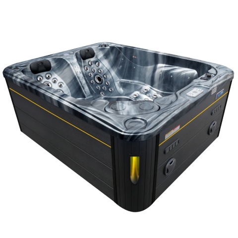 JACUZZI OGRODOWE WANNA SPA705 CZARNA FALA OCEANU OBUDOWA ANTRACYT 210x170 CM