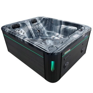 JACUZZI OGRODOWE WANNA SPA705 CZARNA FALA OCEANU OBUDOWA ANTRACYT 210x170 CM