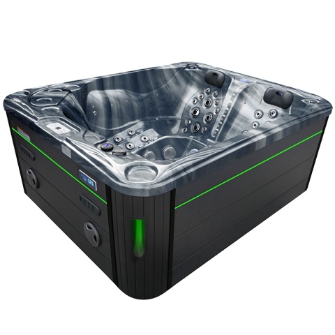 JACUZZI OGRODOWE WANNA SPA705 CZARNA FALA OCEANU OBUDOWA ANTRACYT 210x170 CM