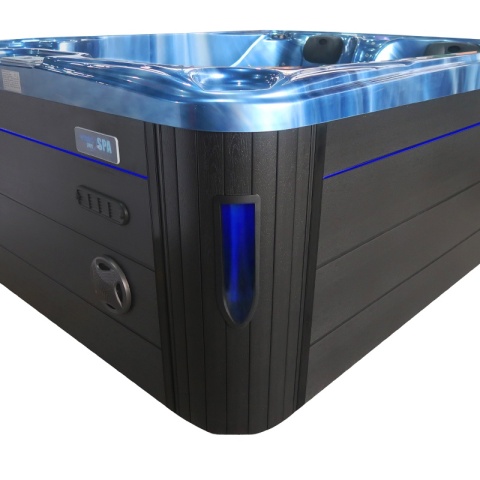 JACUZZI OGRODOWE WANNA SPA705 NIEBIESKA FALA OCEANU OBUDOWA ANTRACYT 210x170 CM