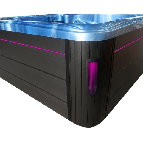 JACUZZI OGRODOWE WANNA SPA705 NIEBIESKA FALA OCEANU OBUDOWA ANTRACYT 210x170 CM