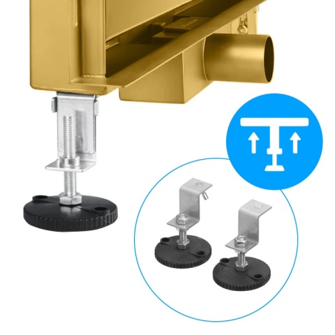 ODPŁYW LINIOWY ŚCIENNY 100 CM ZŁOTY NISKI SYFON WYSOKA PRZEPUSTOWOŚĆ DL04