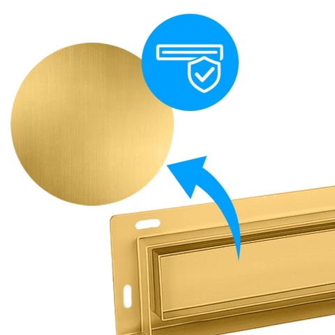 ODPŁYW LINIOWY ŚCIENNY 60 CM ZŁOTY NISKI SYFON WYSOKA PRZEPUSTOWOŚĆ DL04