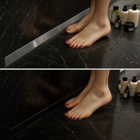 ODPŁYW LINIOWY ŚCIENNY 90 CM INOX NISKI SYFON WYSOKA PRZEPUSTOWOŚĆ DL04