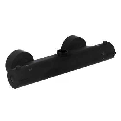 BATERIA PRYSZNICOWA Z TERMOSTATEM ŁAZIENKOWA ŚCIENNA ZESTAW T203B-BL CZARNA