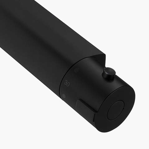 BATERIA PRYSZNICOWA Z TERMOSTATEM ŁAZIENKOWA ŚCIENNA ZESTAW T203B-BL CZARNA