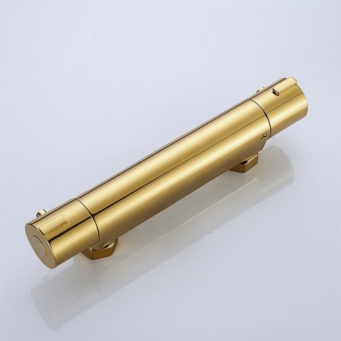 BATERIA PRYSZNICOWA Z TERMOSTATEM ŁAZIENKOWA ŚCIENNA ZESTAW T203B-GL ZŁOTA