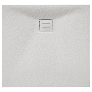BRODZIK PRYSZNICOWY KAMIENNY KWADRATOWY SLIM RIKO BIAŁY 90x90 CM