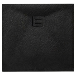 BRODZIK PRYSZNICOWY KAMIENNY KWADRATOWY SLIM RIKO CZARNY 90x90 CM