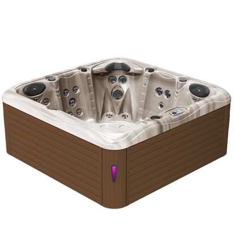 JACUZZI OGRODOWE WANNA SPA752 CAPPUCINNO OBUDOWA KAWA 200x200 CM