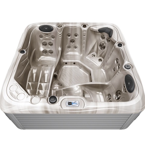 JACUZZI OGRODOWE WANNA SPA752 CAPPUCINNO OBUDOWA SZARA 200x200 CM