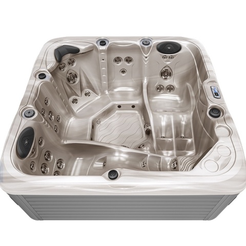 JACUZZI OGRODOWE WANNA SPA752 CAPPUCINNO OBUDOWA SZARA 200x200 CM