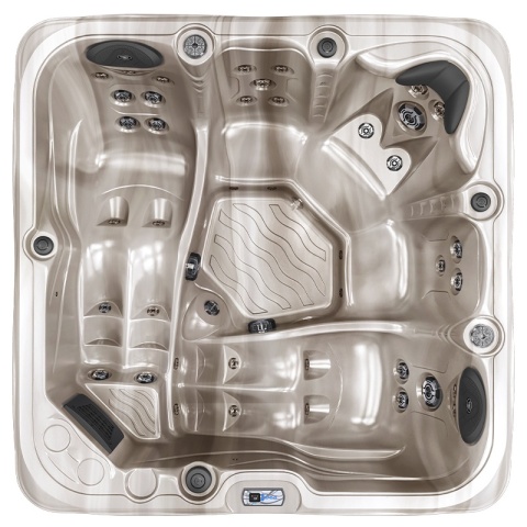 JACUZZI OGRODOWE WANNA SPA752 CAPPUCINNO OBUDOWA SZARA 200x200 CM