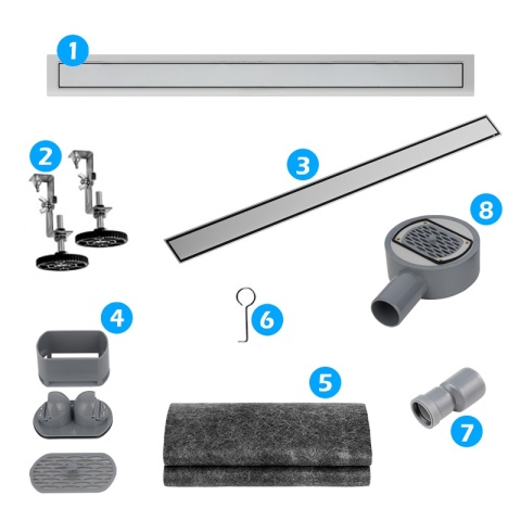 ODPŁYW LINIOWY 100 CM INOX OBROTOWY NISKI SYFON WYSOKA PRZEPUSTOWOŚĆ DL02