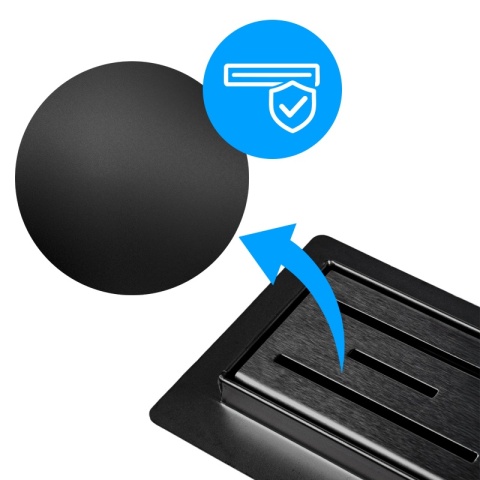 ODPŁYW LINIOWY 50 CM CZARNY NISKI SYFON WYSOKA PRZEPUSTOWOŚĆ DL01 CLASSIC