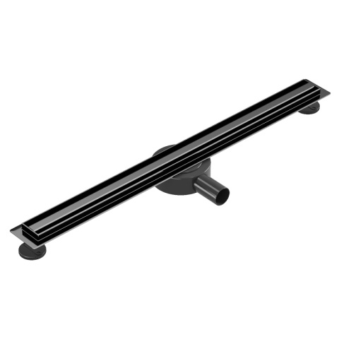 ODPŁYW LINIOWY 60 CM CZARNY OBROTOWY NISKI SYFON WYSOKA PRZEPUSTOWOŚĆ DL03