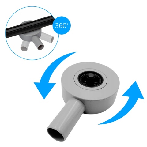 ODPŁYW LINIOWY 90 CM CZARNY OBROTOWY NISKI SYFON WYSOKA PRZEPUSTOWOŚĆ DL03