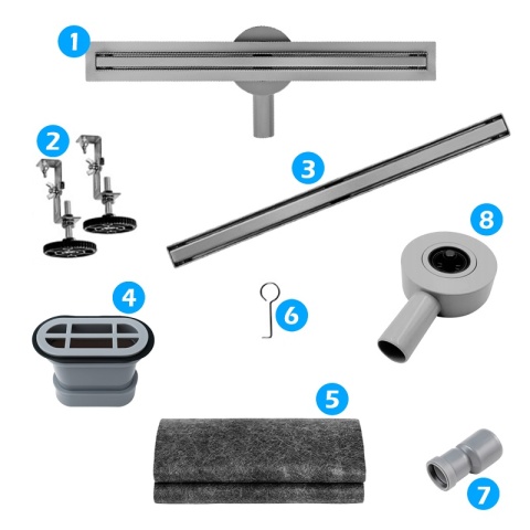 ODPŁYW LINIOWY 80 CM INOX OBROTOWY NISKI SYFON WYSOKA PRZEPUSTOWOŚĆ DL03