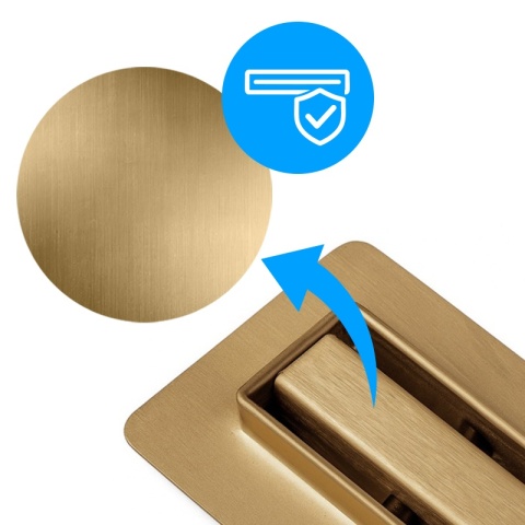 ODPŁYW LINIOWY 50 CM ZŁOTY OBROTOWY NISKI SYFON WYSOKA PRZEPUSTOWOŚĆ DL03