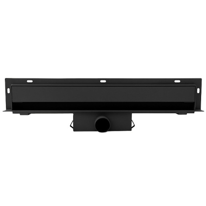 ODPŁYW LINIOWY ŚCIENNY 60 CM CZARNY NISKI SYFON WYSOKA PRZEPUSTOWOŚĆ DL09