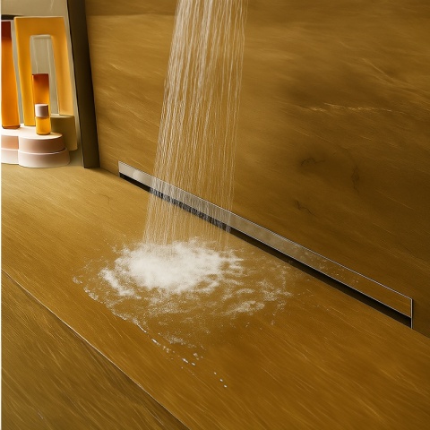 ODPŁYW LINIOWY ŚCIENNY 60 CM INOX NISKI SYFON WYSOKA PRZEPUSTOWOŚĆ DL09