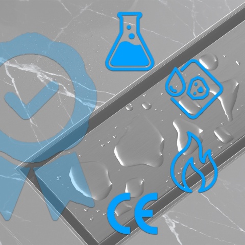 ODPŁYW LINIOWY ŚCIENNY 70 CM CZARNY NISKI SYFON WYSOKA PRZEPUSTOWOŚĆ DL09