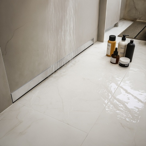 ODPŁYW LINIOWY ŚCIENNY 70 CM INOX NISKI SYFON WYSOKA PRZEPUSTOWOŚĆ DL09