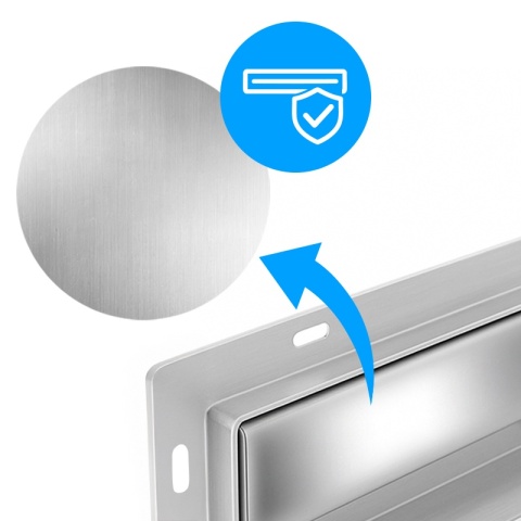 ODPŁYW LINIOWY ŚCIENNY 90 CM INOX NISKI SYFON WYSOKA PRZEPUSTOWOŚĆ DL09