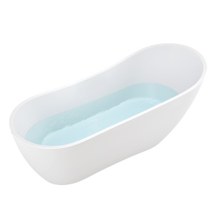 WANNA WOLNOSTOJĄCA FORTE 520B BIAŁA PRZELEW ZŁOTY SZCZOTKOWANY 160x75 CM