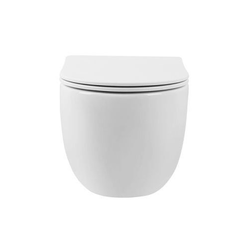 MISKA WC WISZĄCA TORNADO LAKE-WH-TR-03 BIAŁA DESKA WOLNOOPADAJĄCA DUROPLAST