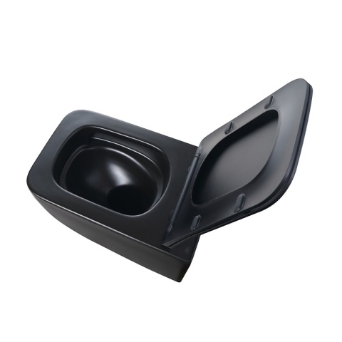 MISKA WC WISZĄCA TORNADO YUZU-MTB-TR-03 CZARNY MAT DESKA WOLNOOPADAJĄCA DUROPLAST