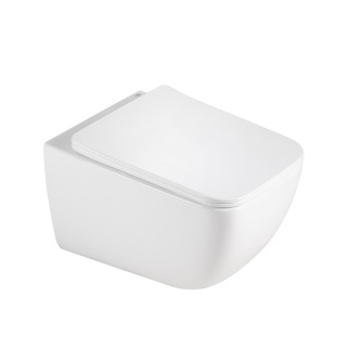 MISKA WC WISZĄCA TORNADO YUZU-WH-TR-03 BIAŁA DESKA WOLNOOPADAJĄCA DUROPLAST