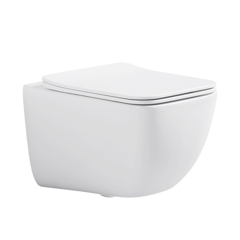 MISKA WC WISZĄCA TORNADO YUZU-WH-TR-03 BIAŁA DESKA WOLNOOPADAJĄCA DUROPLAST