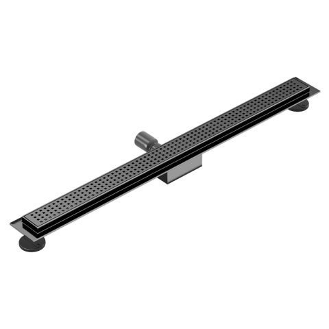 ODPŁYW LINIOWY 50 CM CZARNY NISKI SYFON WYSOKA PRZEPUSTOWOŚĆ DL01 QUBE