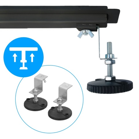 ODPŁYW LINIOWY 50 CM CZARNY NISKI SYFON WYSOKA PRZEPUSTOWOŚĆ DL01 OMEGA