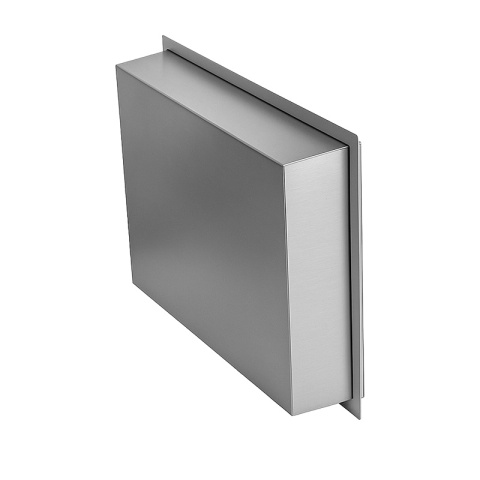 PÓŁKA ŁAZIENKOWA WNĘKOWA UNO BEZ KOŁNIERZA CHROM 45X30X7 CM