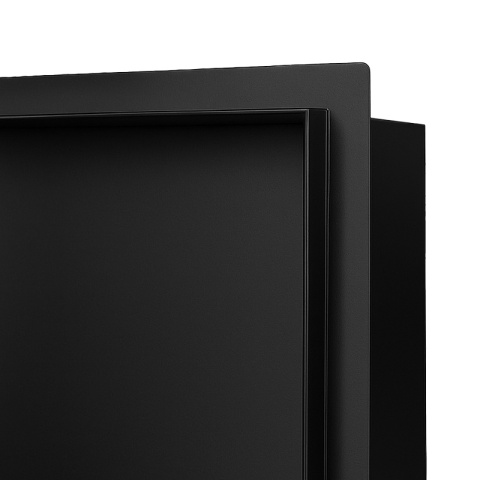 PÓŁKA ŁAZIENKOWA WNĘKOWA UNO BEZ KOŁNIERZA CZARNA 45X30X10 CM