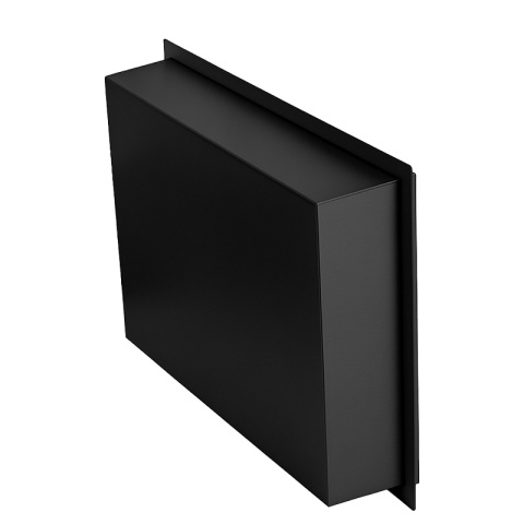 PÓŁKA ŁAZIENKOWA WNĘKOWA UNO BEZ KOŁNIERZA CZARNA 45X30X7 CM