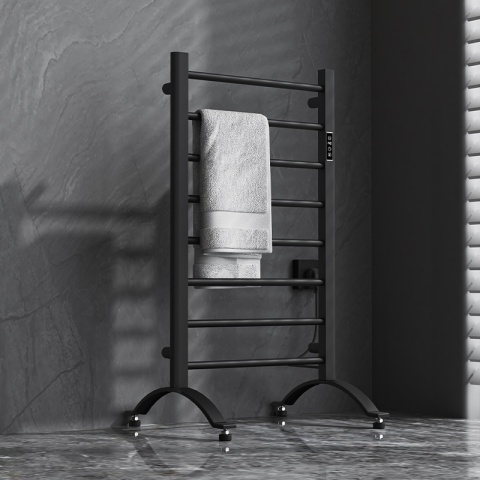 GRZEJNIK ŁAZIENKOWY ELEKTRYCZNY ENERGOOSZCZĘDNY DRABINKA 200W TAAL CZARNY