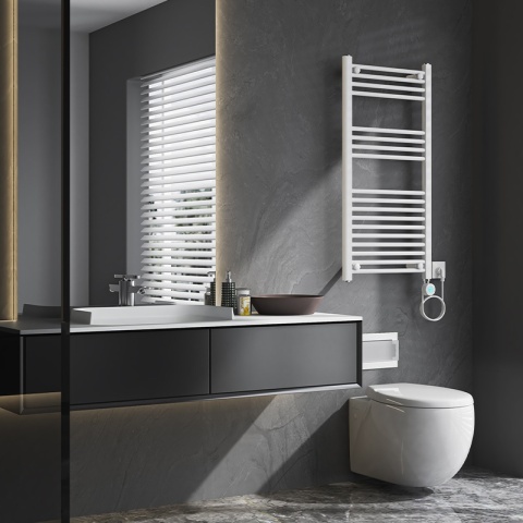 GRZEJNIK ŁAZIENKOWY ELEKTRYCZNY ENERGOOSZCZĘDNY DRABINKA 250W BIAŁY