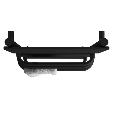 GRZEJNIK ŁAZIENKOWY ŚCIENNY PIONOWY WODNY DRABINKA 128x50 FUEGO-BL CZARNY