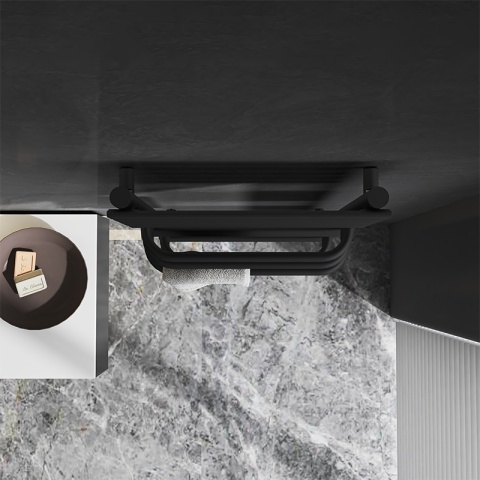 GRZEJNIK ŁAZIENKOWY ŚCIENNY PIONOWY WODNY DRABINKA 128x50 FUEGO-BL CZARNY