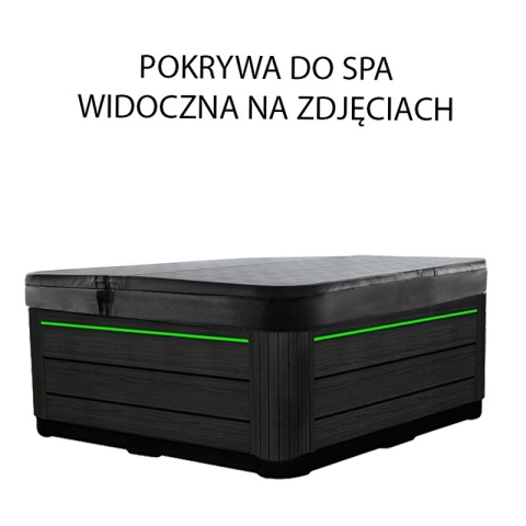 JACUZZI OGRODOWE WANNA SPA347 CAPPUCCINO OBUDOWA ANTRACYT 230x230 CM