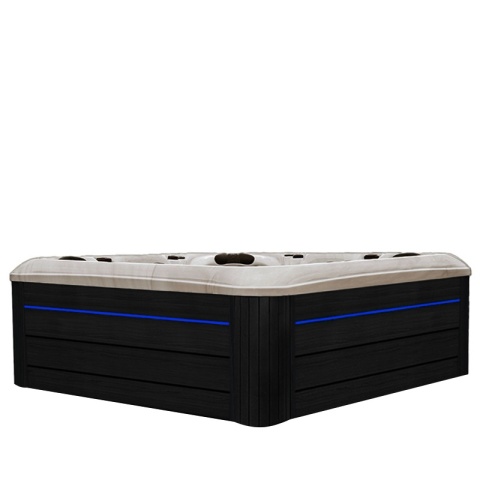 JACUZZI OGRODOWE WANNA SPA347 CAPPUCCINO OBUDOWA ANTRACYT 230x230 CM