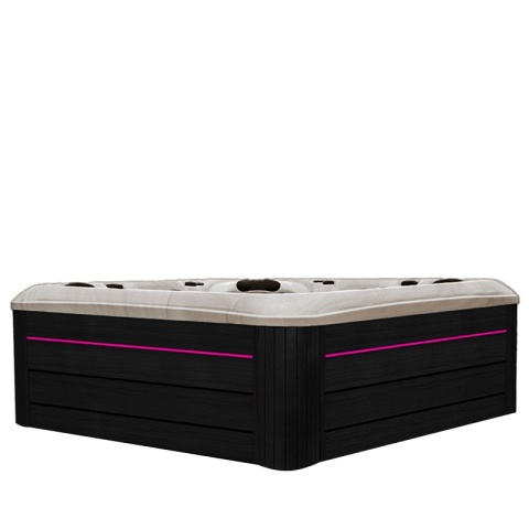 JACUZZI OGRODOWE WANNA SPA347 CAPPUCCINO OBUDOWA ANTRACYT 230x230 CM