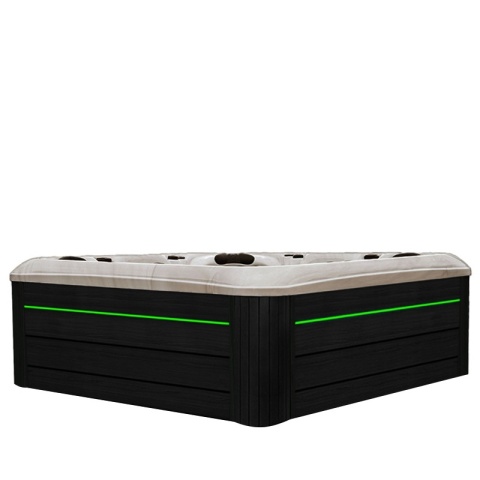 JACUZZI OGRODOWE WANNA SPA347 CAPPUCCINO OBUDOWA ANTRACYT 230x230 CM